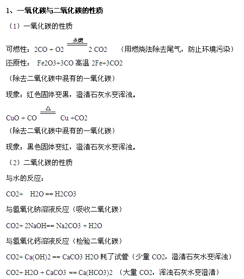 初中化学实验氧气、二氧化碳、一氧化碳性质